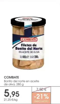 Supermercados Plaza COMBATE Filetes de Bonito del Norte de oliva oferta