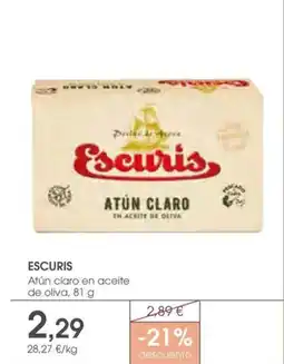 Supermercados Plaza ESCURIS Atún claro en aceite de oliva oferta