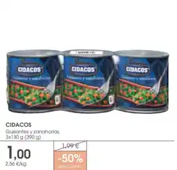 Supermercados Plaza CIDACOS Guisantes y zanahorias oferta