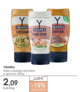 Supermercados Plaza YBARRA Salsa cheddar, ranchera o gaucha oferta