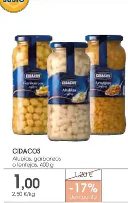 Supermercados Plaza CIDACOS Alubias, garbanzos o lentejas oferta