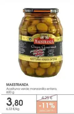 Supermercados Plaza MAESTRANZA Aceituna verde manzanilla entera, oferta