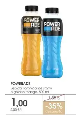Supermercados Plaza POWERADE Bebida isotónica ice storm o golden mango oferta