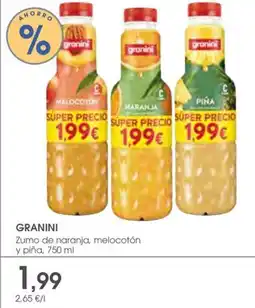Supermercados Plaza GRANINI Zumo de naranja, melocotón y piña oferta