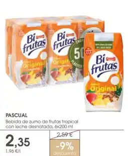 Supermercados Plaza PASCUAL Bebida de zumo de frutas tropical con leche desnatada oferta