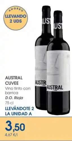 Supermercados Plaza AUSTRAL CUVEE Vino tinto con barrica oferta