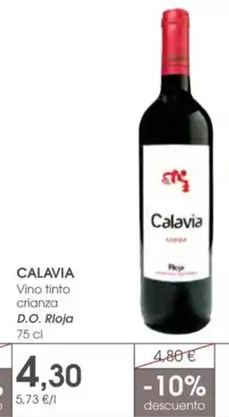 Supermercados Plaza CALAVIA Vino tinto crianza D.O. Rloja oferta