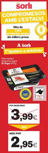 Sorli EL ZAGAL Sobrassada etiqueta negra oferta