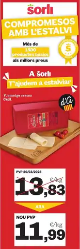 Sorli CADI Formatge crema oferta