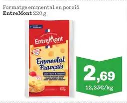 Sorli ENTREMONT Formatge emmental en porció oferta