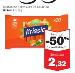 Sorli KRISSIA Bastonets normals o 0% calories oferta