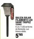 Ferrcash Baliza solar filamento led saint tropez oferta