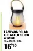 Ferrcash Lampara solar led aster negro oferta
