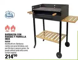 Ferrcash Imex el zorro - barbacoa con ruedas y parrilla inox oferta