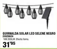 Ferrcash Guirnalda solar led selene negro oferta