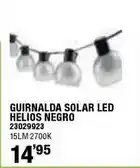 Ferrcash Guirnalda solar led helios negro oferta