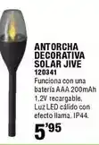 Ferrcash Antorcha decorativa solar jive oferta