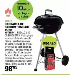 Ferrcash Kettle - barbacoa de carbon compact oferta
