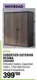 Ferrcash Keter - cobertizo exterior resina oferta