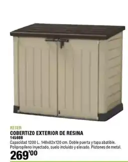 Ferrcash Keter - cobertizo exterior de resina oferta