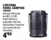 Ferrcash Linterna farol camping oferta
