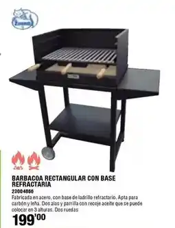 Ferrcash Imex el zorro - barbacoa rectangular con base refractaria oferta