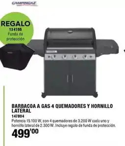 Ferrcash Campingaz - barbacoa a gas 4 quemadores y hornillo lateral oferta