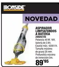 Ferrcash Ironside - aspirador limpiafondos a bateria oferta