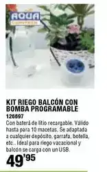 Ferrcash Kit riego balcón con bomba programable oferta