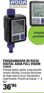 Ferrcash Aqua control - programador de riego digital aqua full vision oferta
