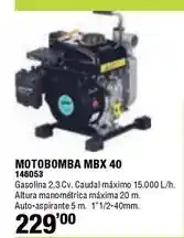 Ferrcash Natuur - motobomba mbx 40 oferta