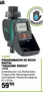 Ferrcash Claver - programador de riego digital aquauno video2 oferta