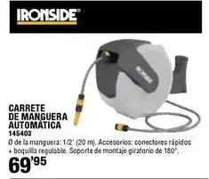 Ferrcash Ironside - carrete de manguera automatica oferta
