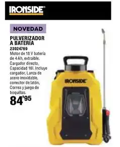 Ferrcash Ironside - pulverizador a bateria oferta