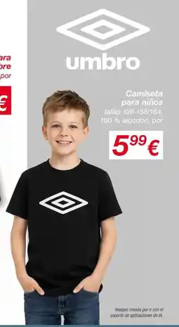 KIK UMBRO Camiseta para niños oferta