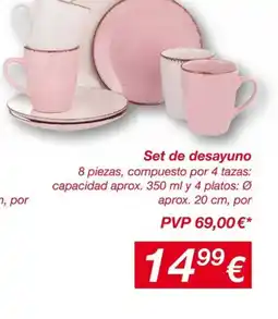 KIK Set de desayuno oferta
