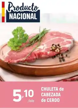 Coviran Chuleta de cabezada de cerdo oferta