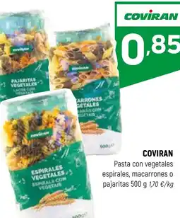 Coviran COVIRAN Pasta con vegetales espirales, macarrones o pajaritas oferta