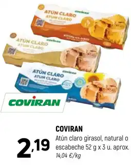 Coviran COVIRAN Atún claro girasol, natural o escabeche oferta