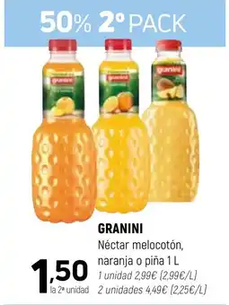 Coviran GRANINI Néctar melocotón, naranja o piña oferta