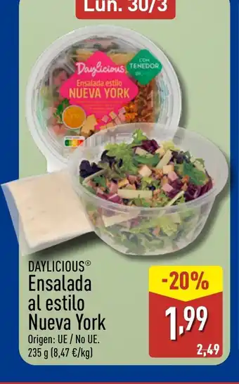 ALDI DAYLICIOUS Ensalada al estilo Nueva York oferta