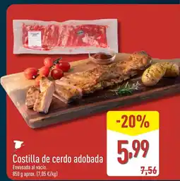 ALDI Costilla de cerdo adobada oferta