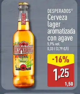 ALDI DESPERADOS Cerveza lager aromatizada con agave oferta