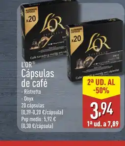ALDI L'OR Cápsulas de café oferta