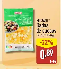 ALDI MILSANI Dados de queso oferta
