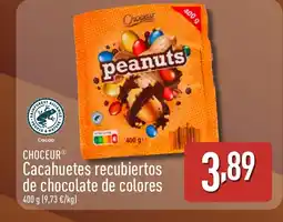 ALDI CHOCEUR Cacahuetes recubiertos de chocolate de colores oferta