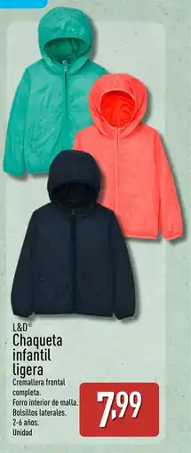 ALDI L&D Chaqueta infantil ligera oferta
