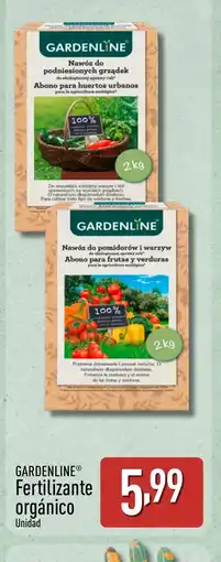 ALDI GARDENLINE Fertilizante orgánico oferta