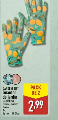 ALDI GARDENLINE Guantes de jardín oferta