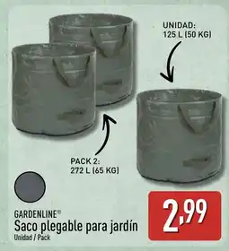 ALDI GARDENLINE Saco plegable para jardín oferta